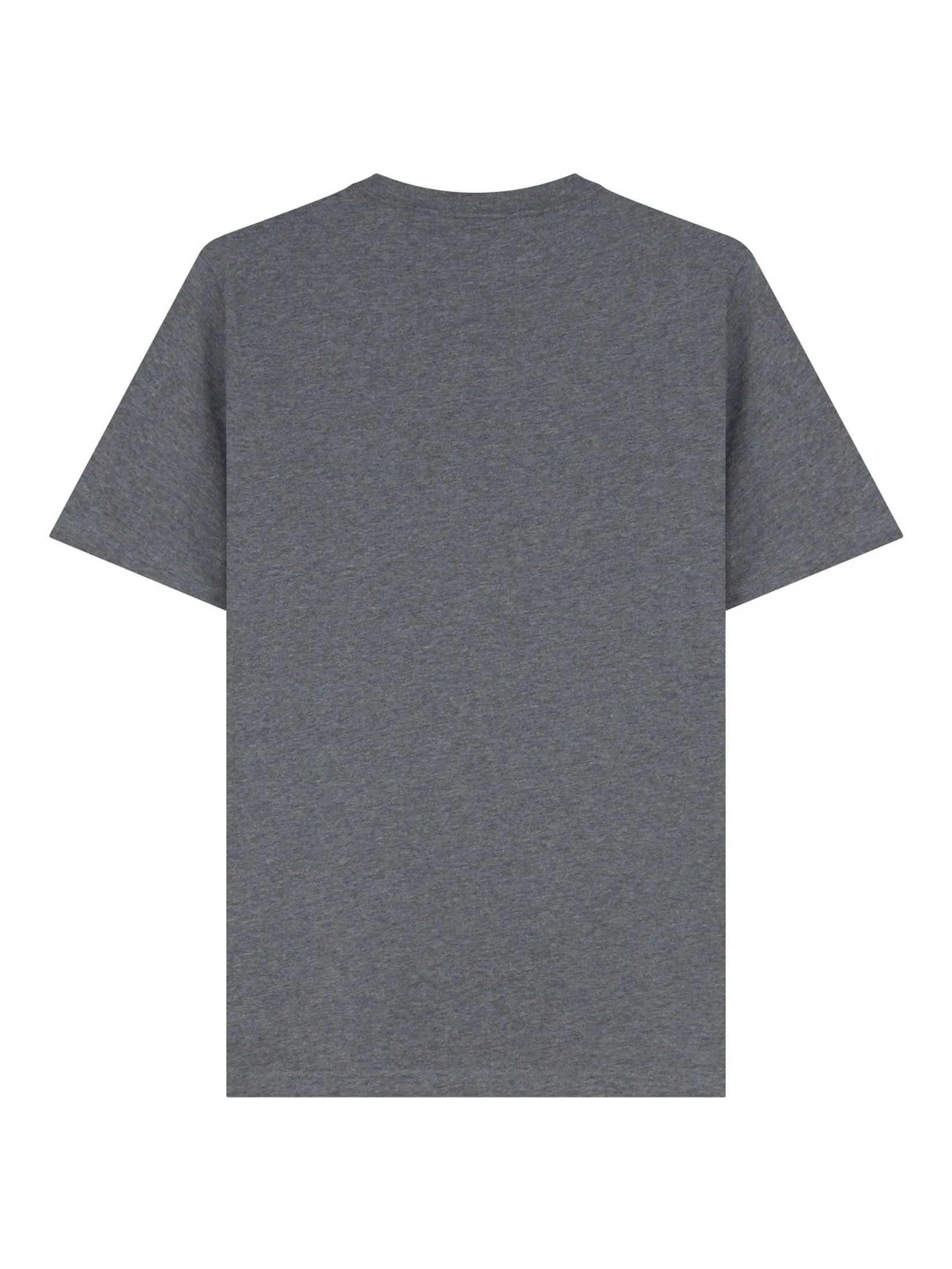 GIORDANO Men's Slim Cotton Embroidery Tee (Classic Man)  Heather Shale Grey