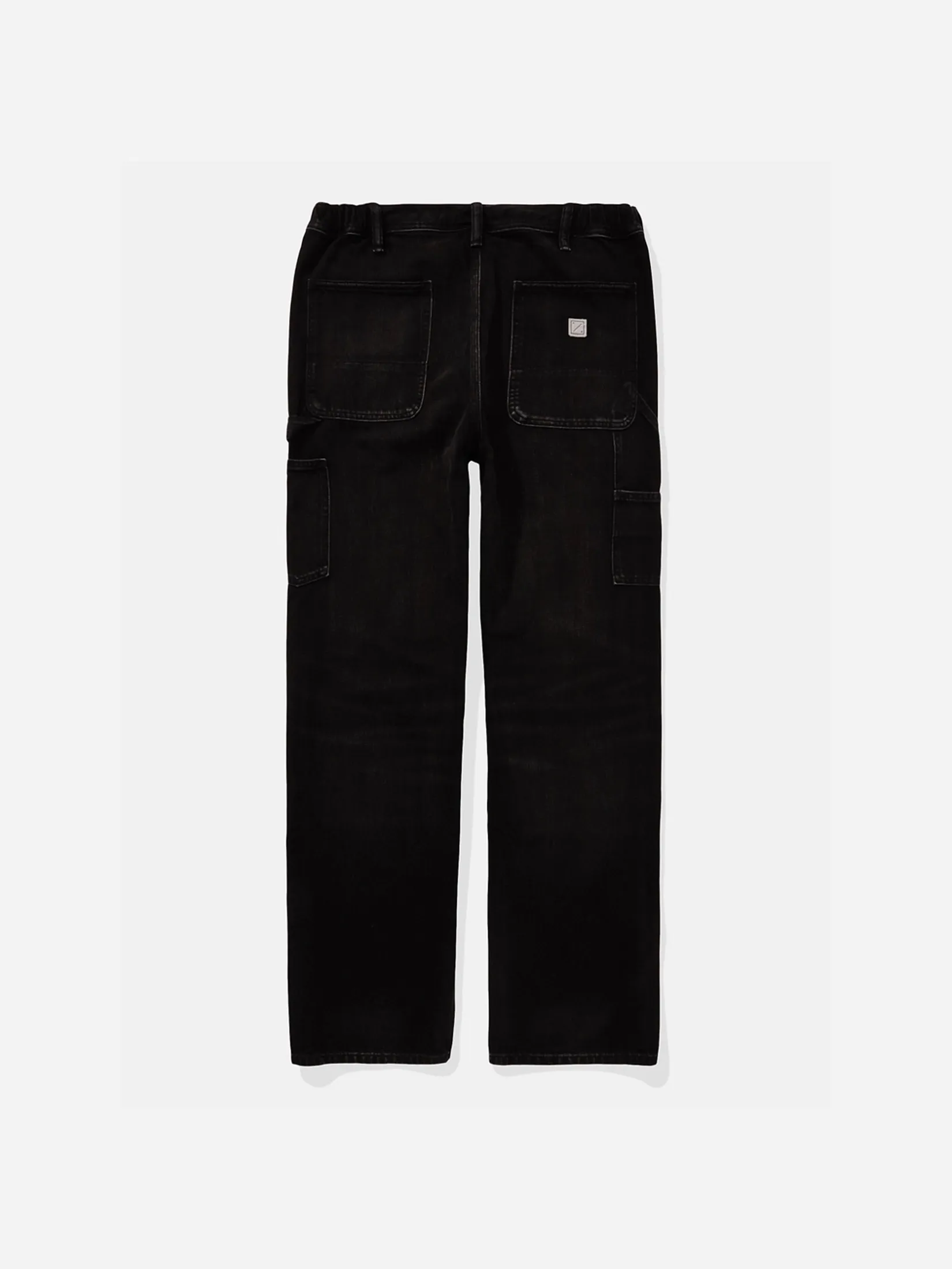 AMERICAN EAGLE MEN INTL EXCLUSIVE BLACK ATHLETIC LOOSE CARPENTER PANT 001 BLACK
