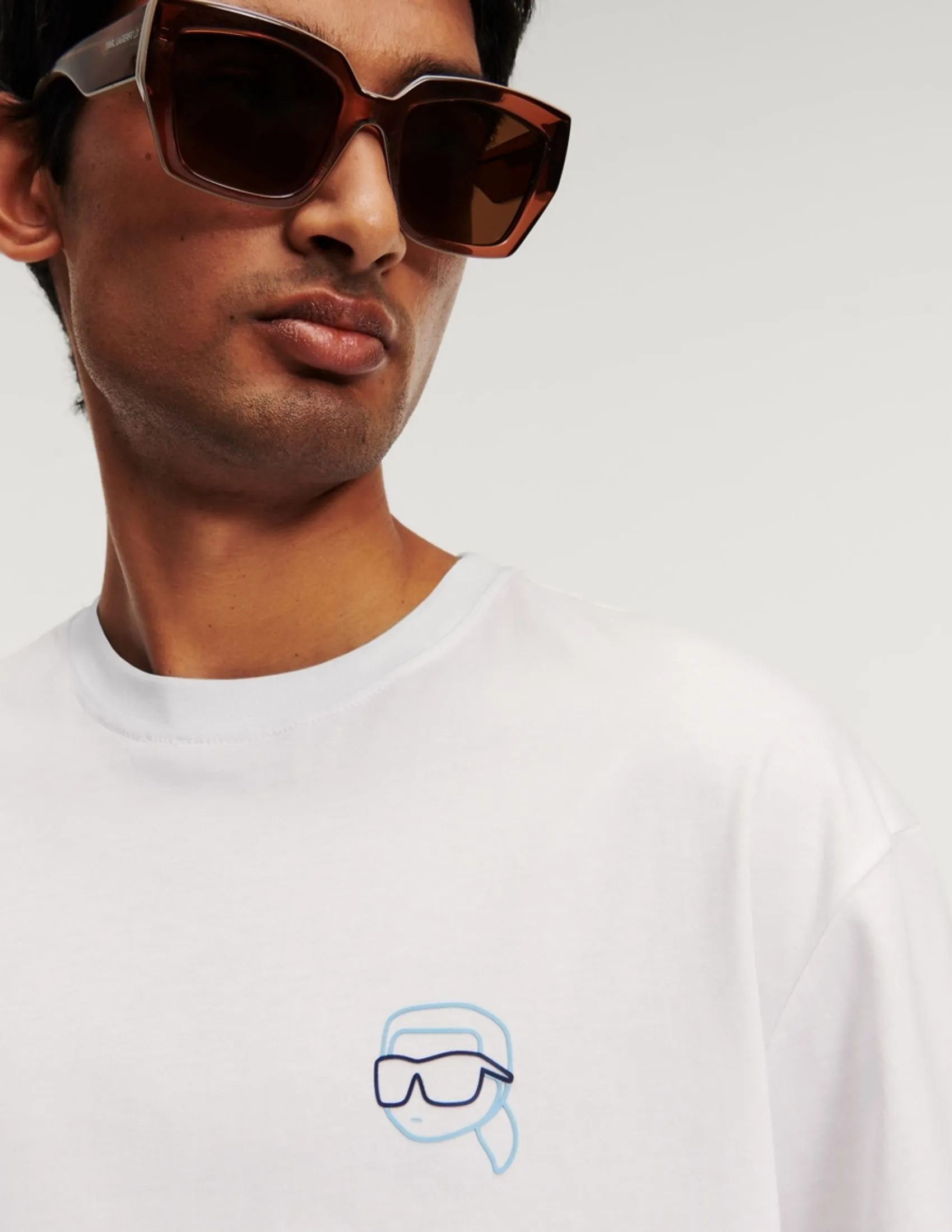 KARL LAGERFELD IKONIK 2.0 MINI COLOUR MEN T-SHIRT WHITE