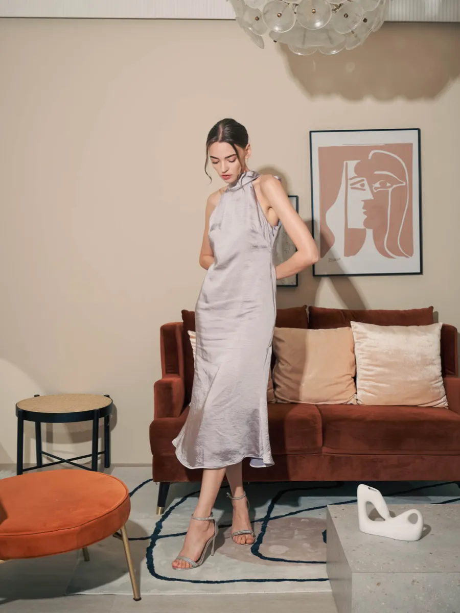 ROSE THE LABEL Grey Eliza Dress