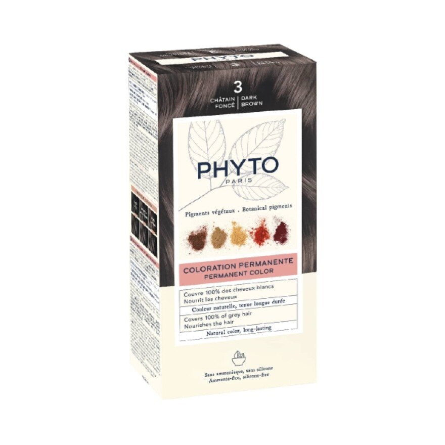 Phyto Permanent Color Ammonia-Free 3 Dark Brown
