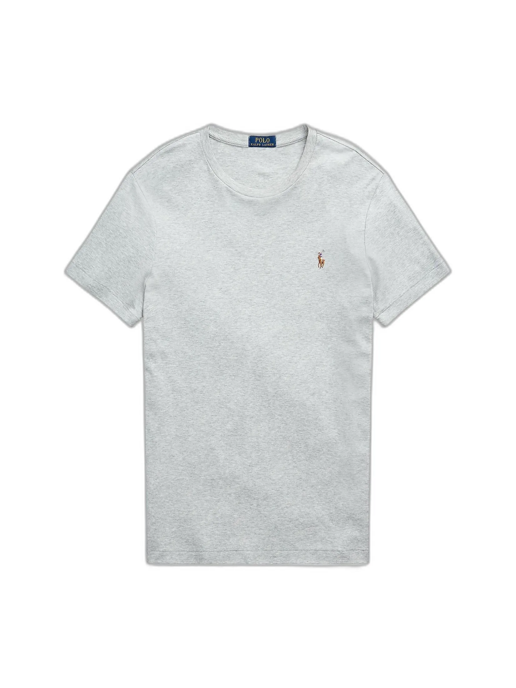 POLO RALPH LAUREN TEE-Custom Slim Fit Soft Cotton T-Shirt MNPOTSH1N820102 020 GREY