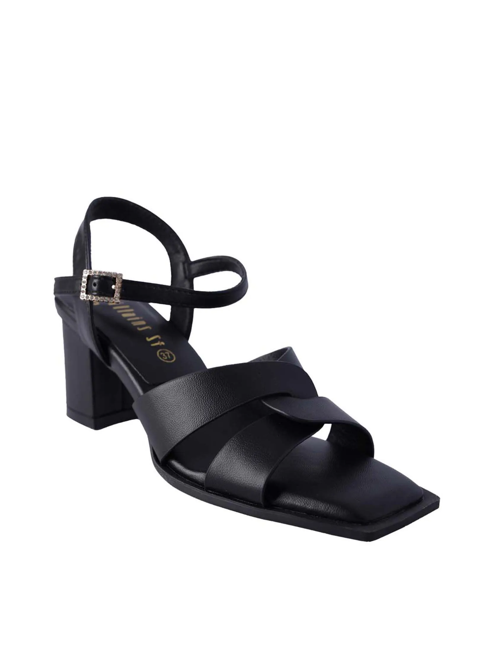 VILLAINS SF SCABIOSA Women's Comfort Heeled Sandals BLACK