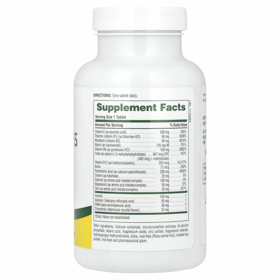 NaturesPlus, Mega-Stress, длительное высвобождение, 90 таблеток