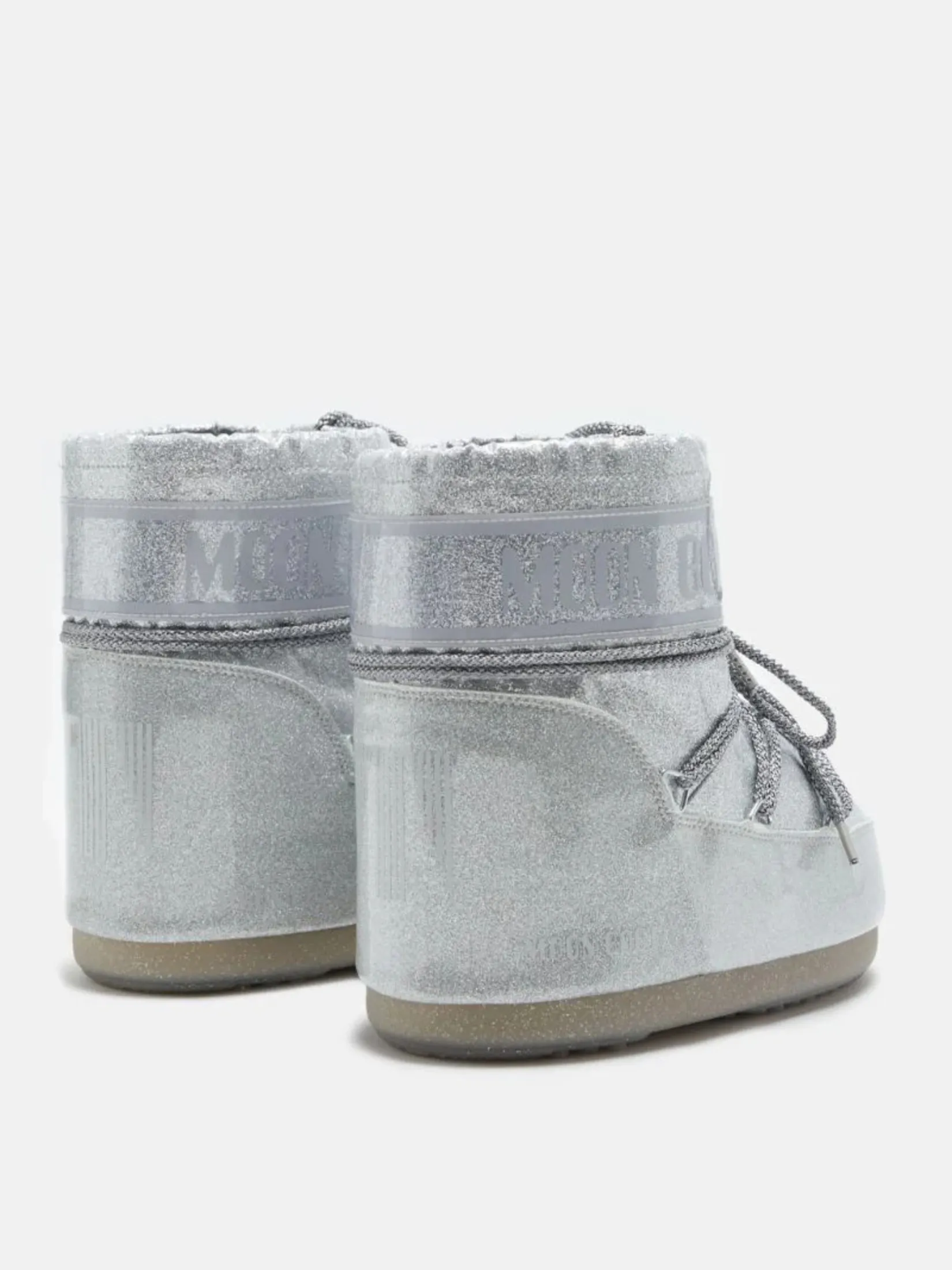 MOON BOOT ICON LOW GLITTER IN SILVER