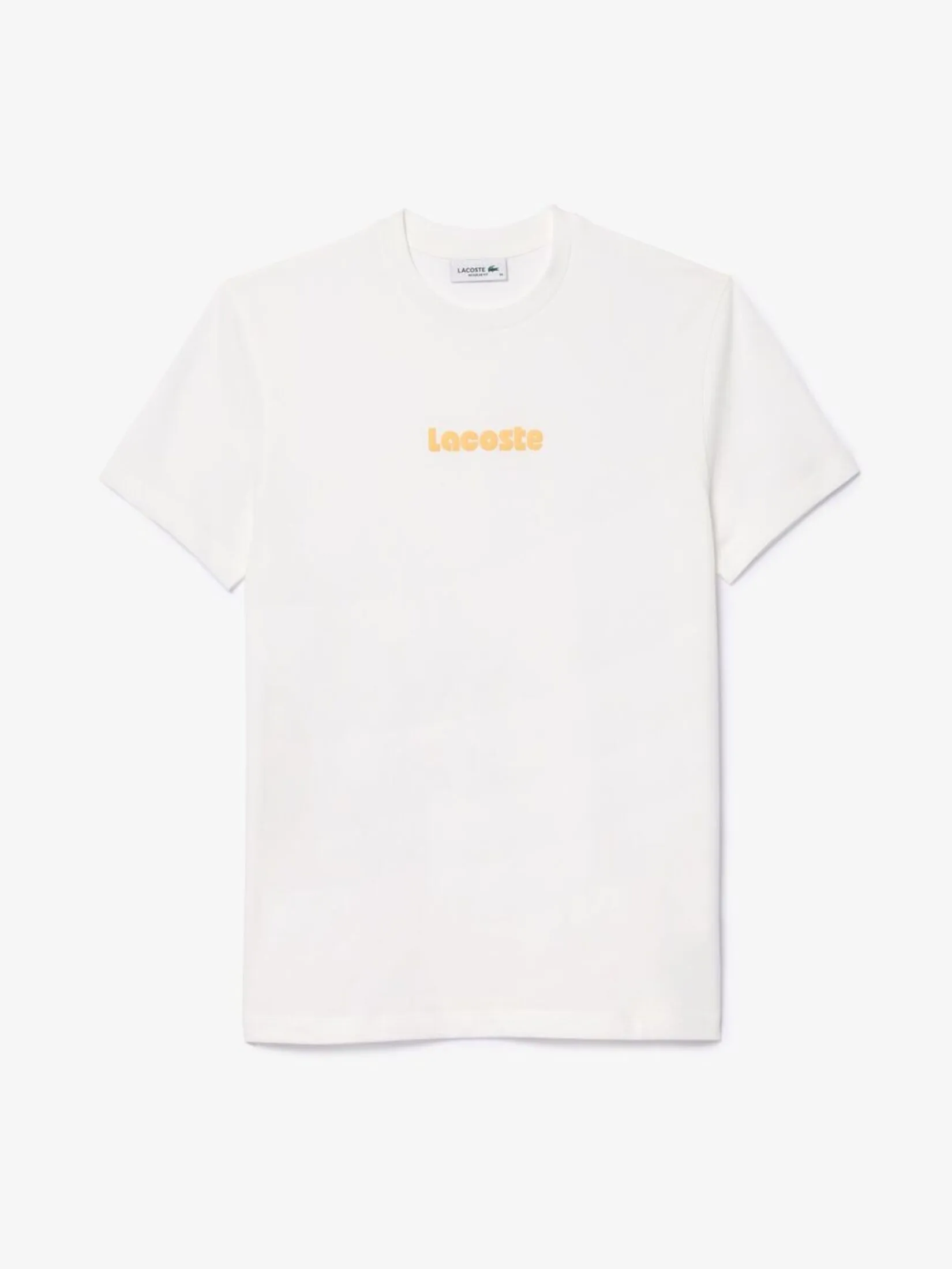 LACOSTE Vintage Print Soft Cotton Jersey T-Shirt White