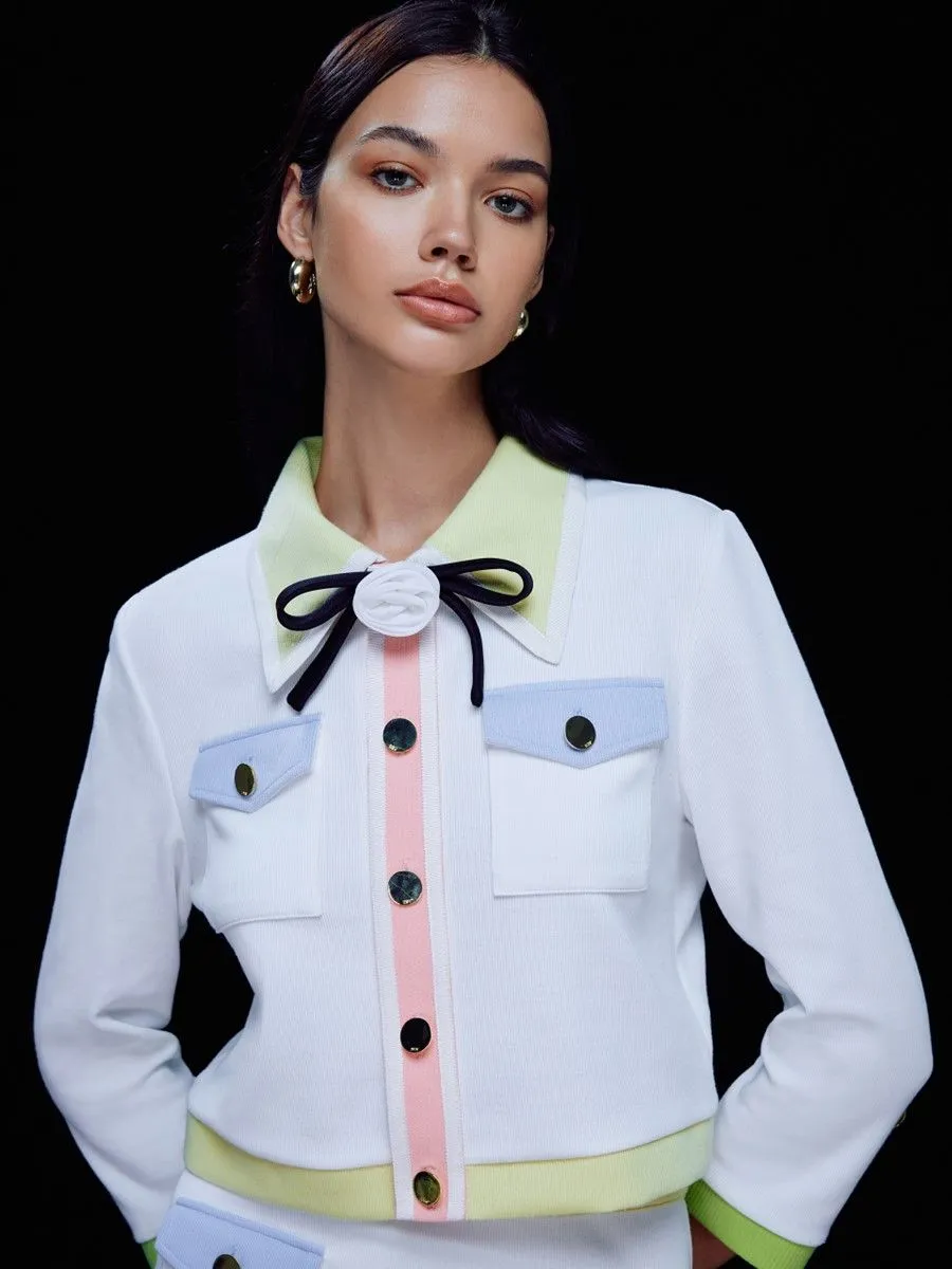 ASV (SS24) Pretty Pale Women Cropped Jacket White