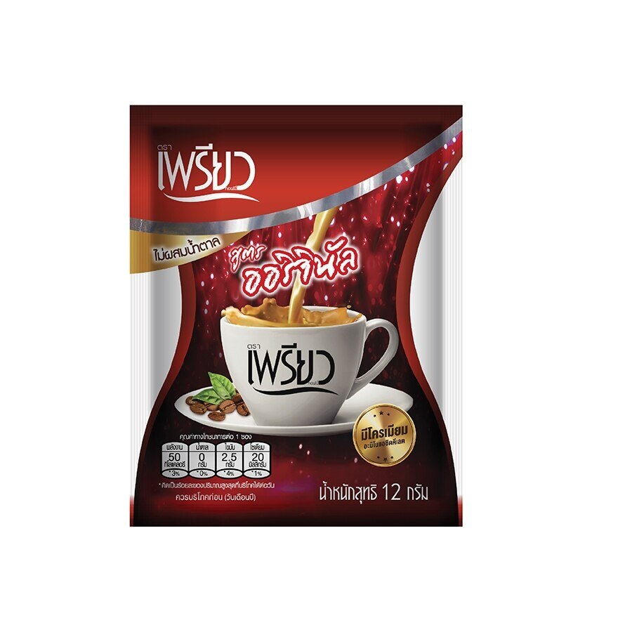 Preaw Instant Coffee Original Flavor 48sac (Sugar Free)