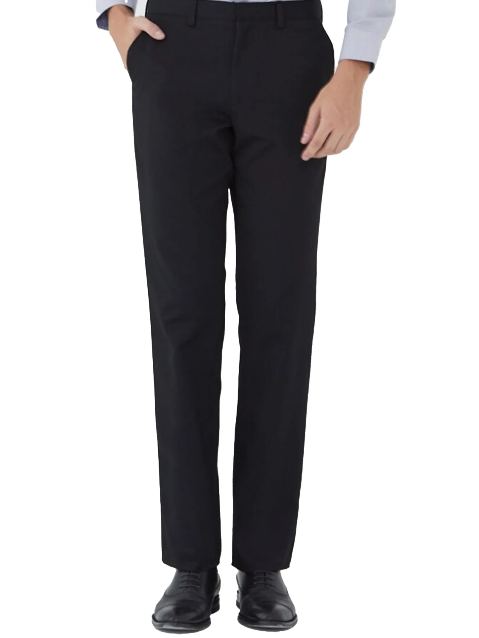 ARROW Men s Pants Smart Fit Flat-Front MSCM8A4-BL Black