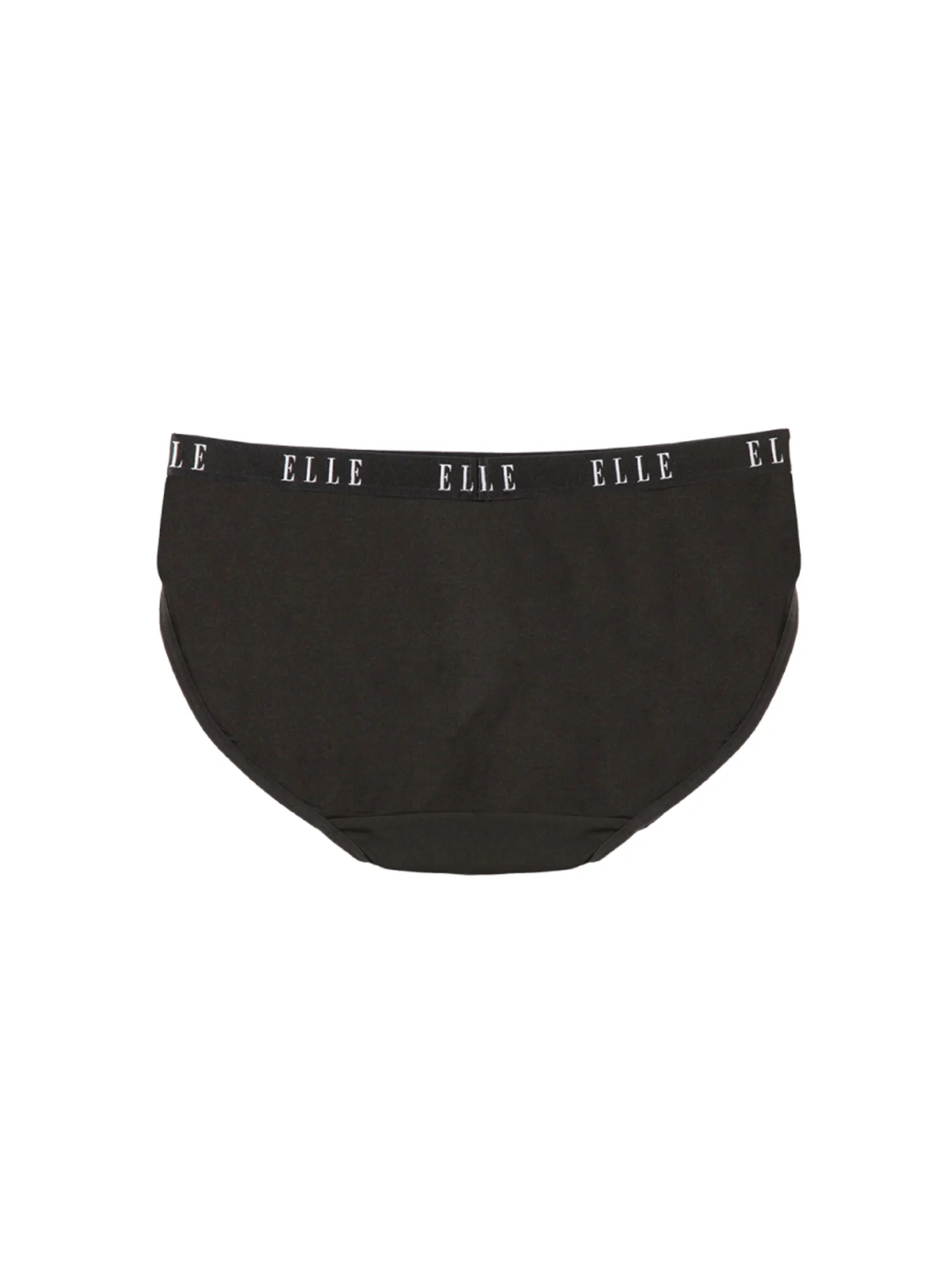 ELLE LINGERIE Women Sexy Lowrise Panties woven elastic waistband ELLE LOGO LU1946 - Black