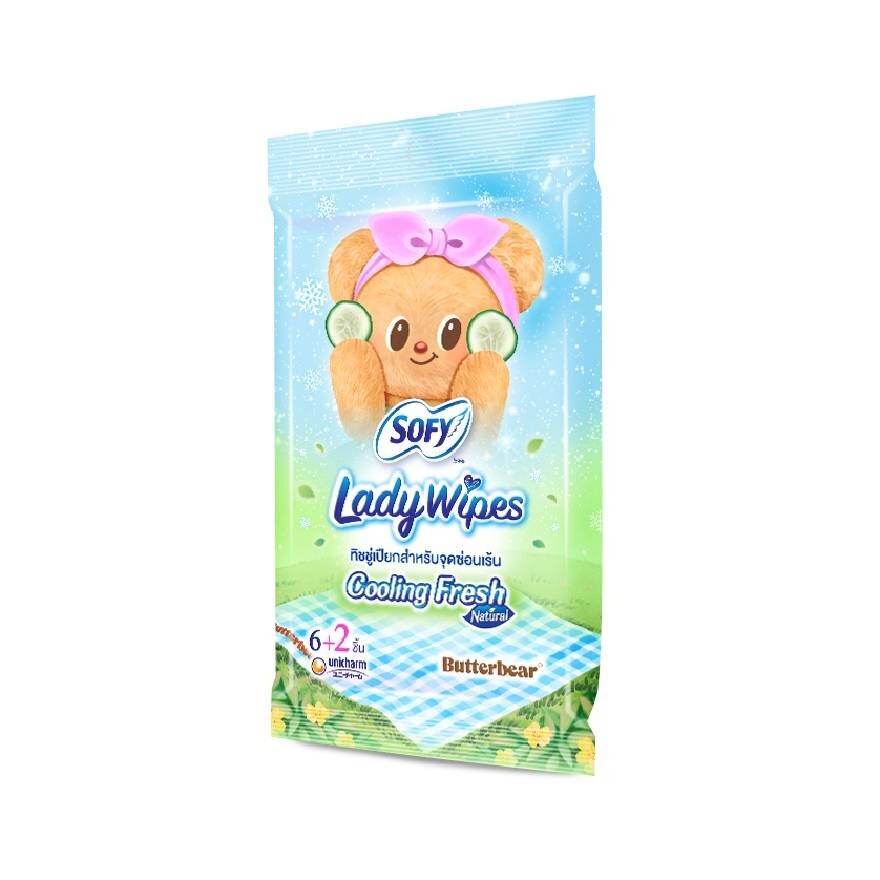 Sofy Lady Wipes Cooling Fresh Natural 6+2'S