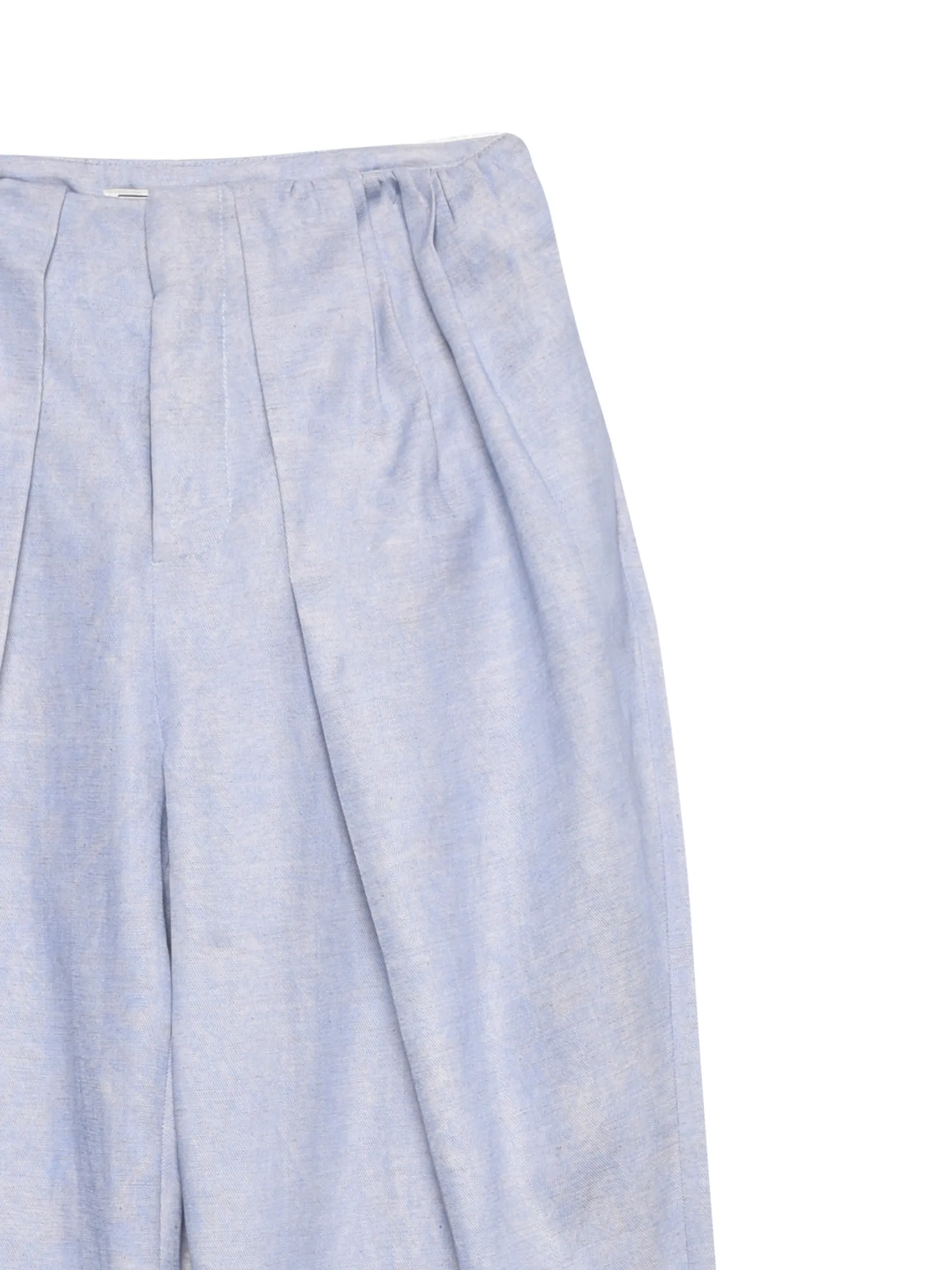 KLOSET (PF25) Women Contrast Waist Trousers Blue