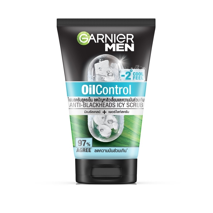 Garnier Men Scrub Oil Control Anti-Blackheads Icy 100 Ml.
