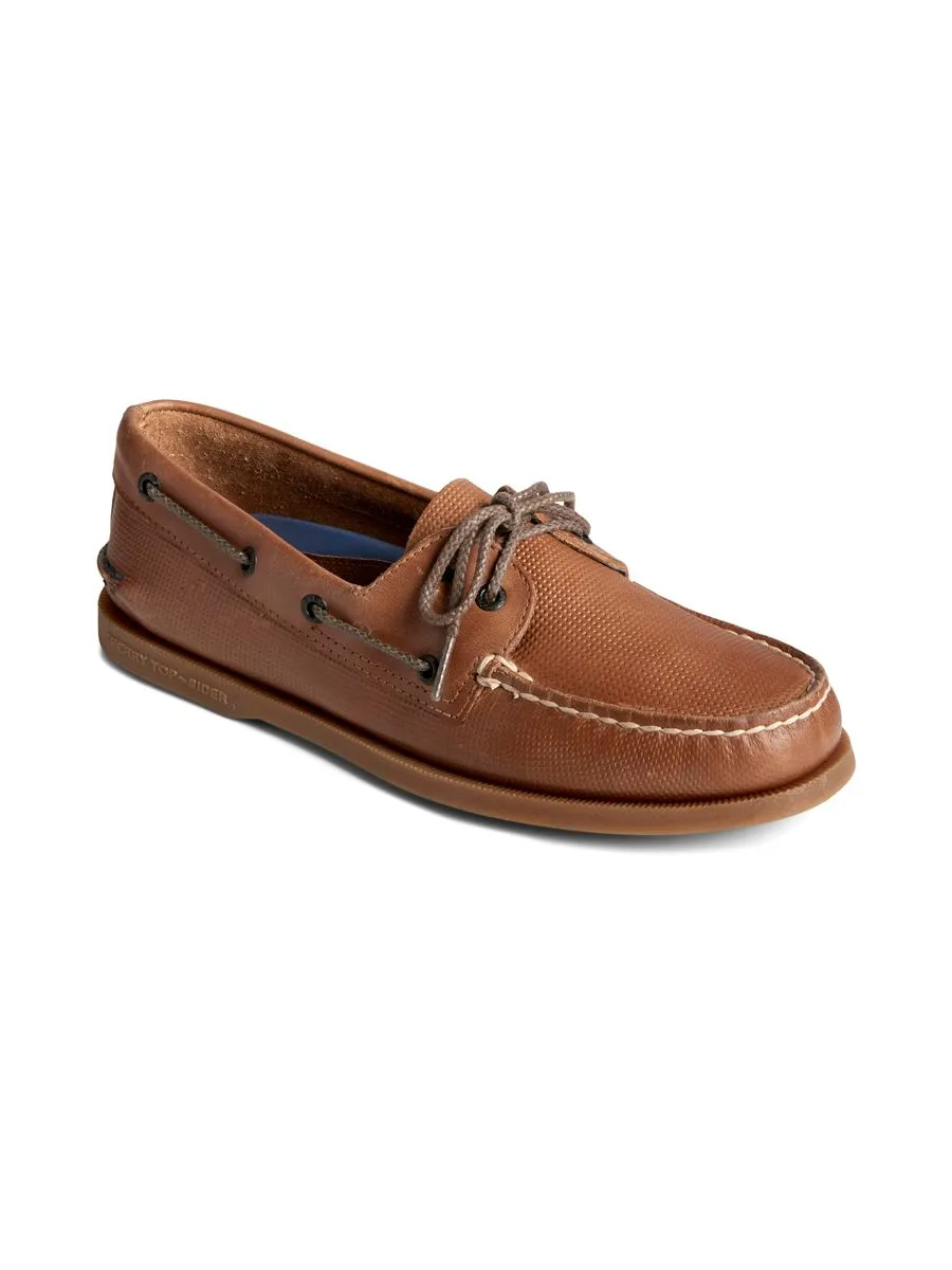 SPERRY MEN TAN A/O 2-EYE DEBOSS