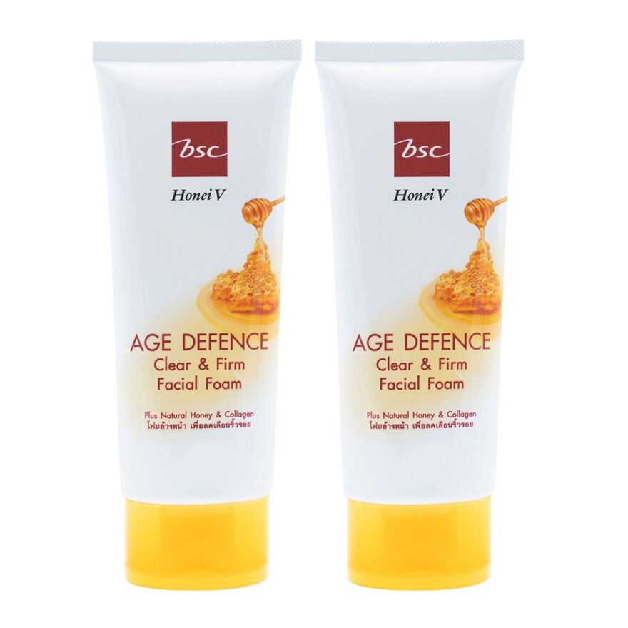 Honei V Bsc Age Defence Clear  Firm Facial Foam 100g.x2 PCS.