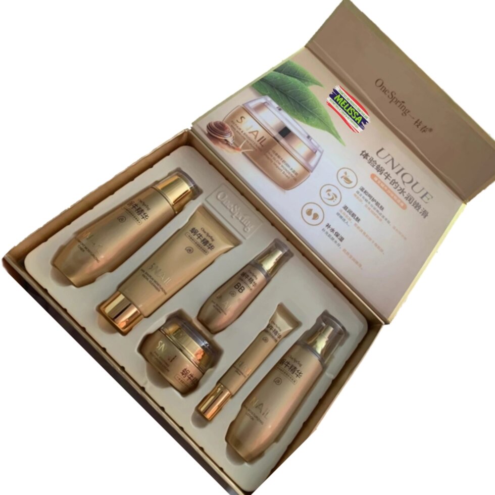 One Spring Snail Repair Brightening 6 in 1 набор средств по уходу за лицом с Фильтратом Улитки