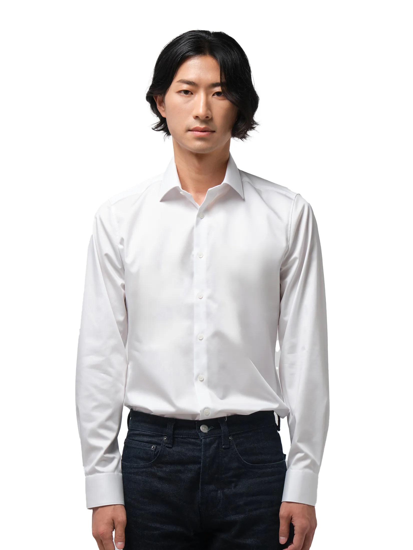OLYMP MEN S SHIRT LONG SLEEVES BUSINESS SHIRT BODY FIT EASY IRON WHITE Size - 38