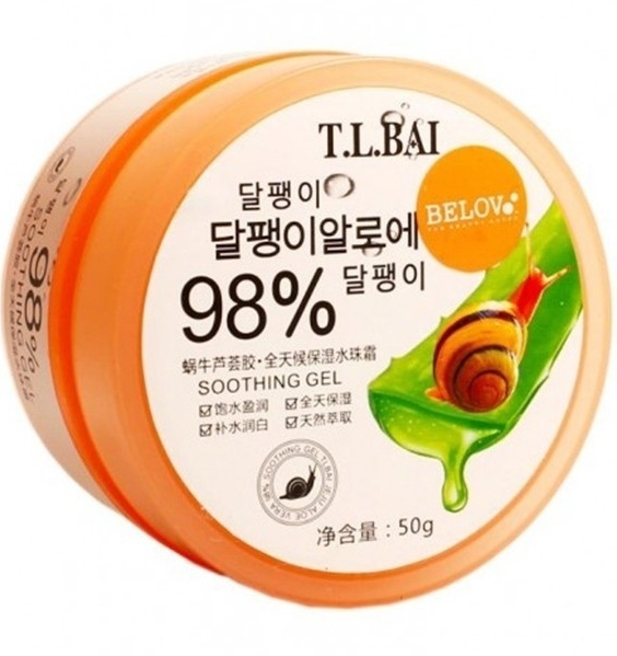 Улиточный крем для лица после загара и для увлажнения с алоэ Belov 50 мл