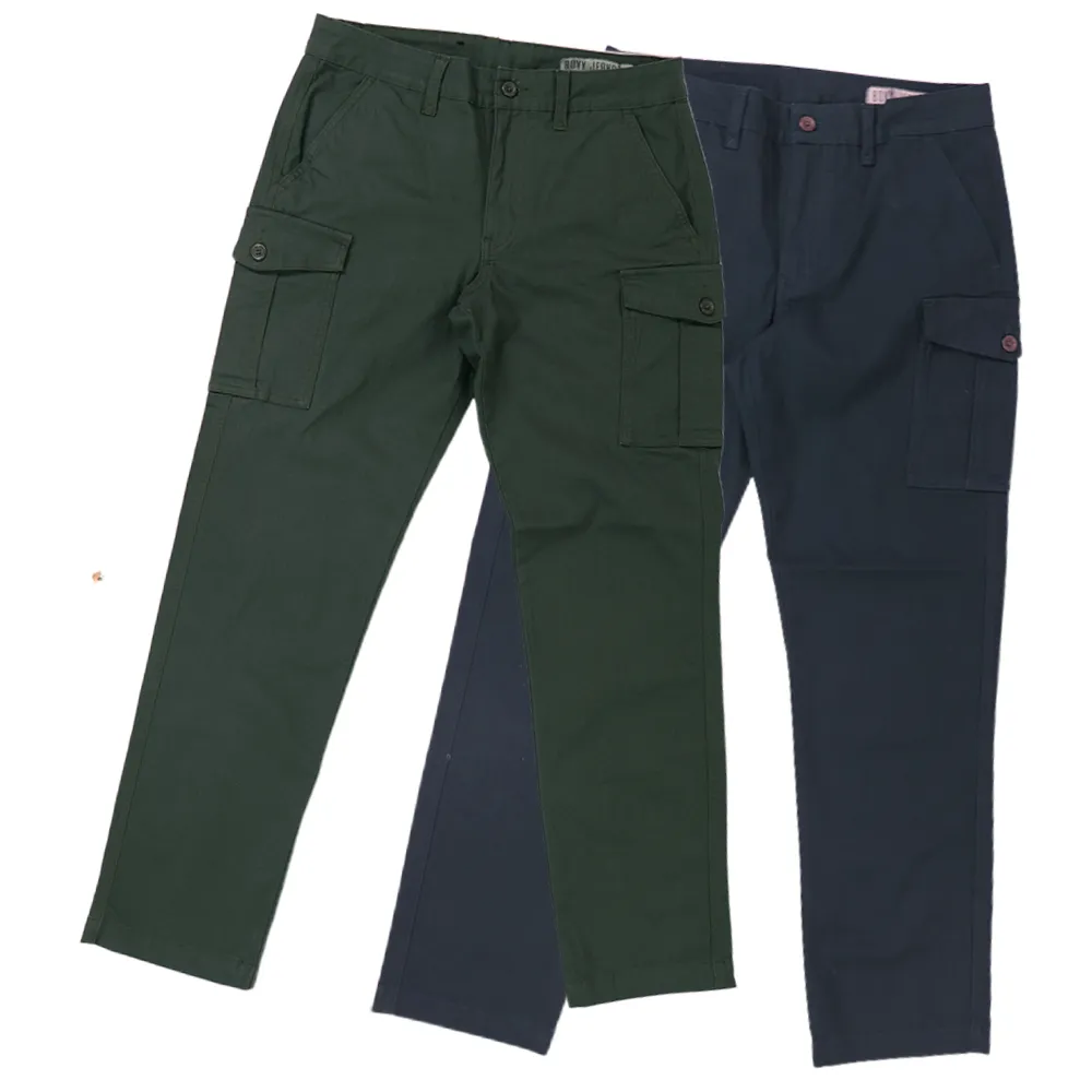 BOVY GREEN SLIM  CARGO TROUSERS -9206
