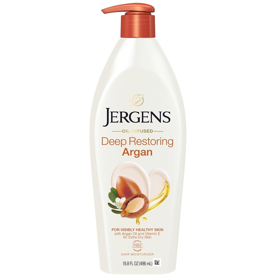 Jergens Oil-Infused Deep Restoring Argan 24-Hour Moisturizer 496 Ml.