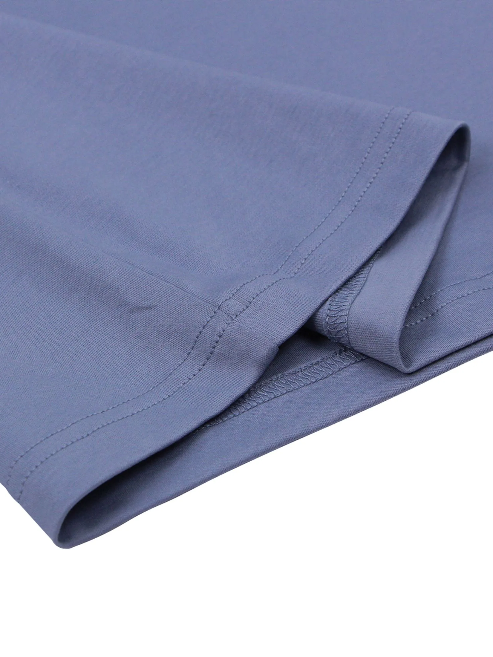 GIORDANO Men's Slim Cotton Embroidery Tee (Liquid Touch) Troposhere purple