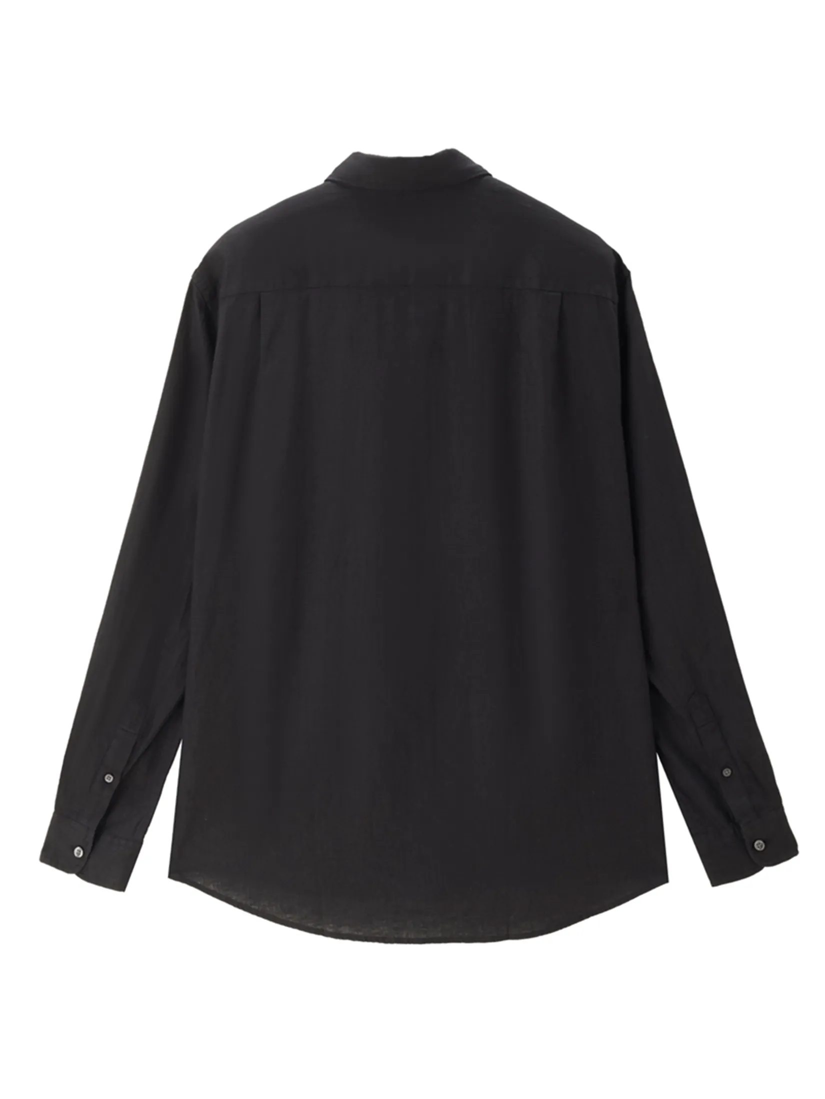 GIORDANO Men s Online Exclusive Regular Poplin Linen Shirt (Korea) Black