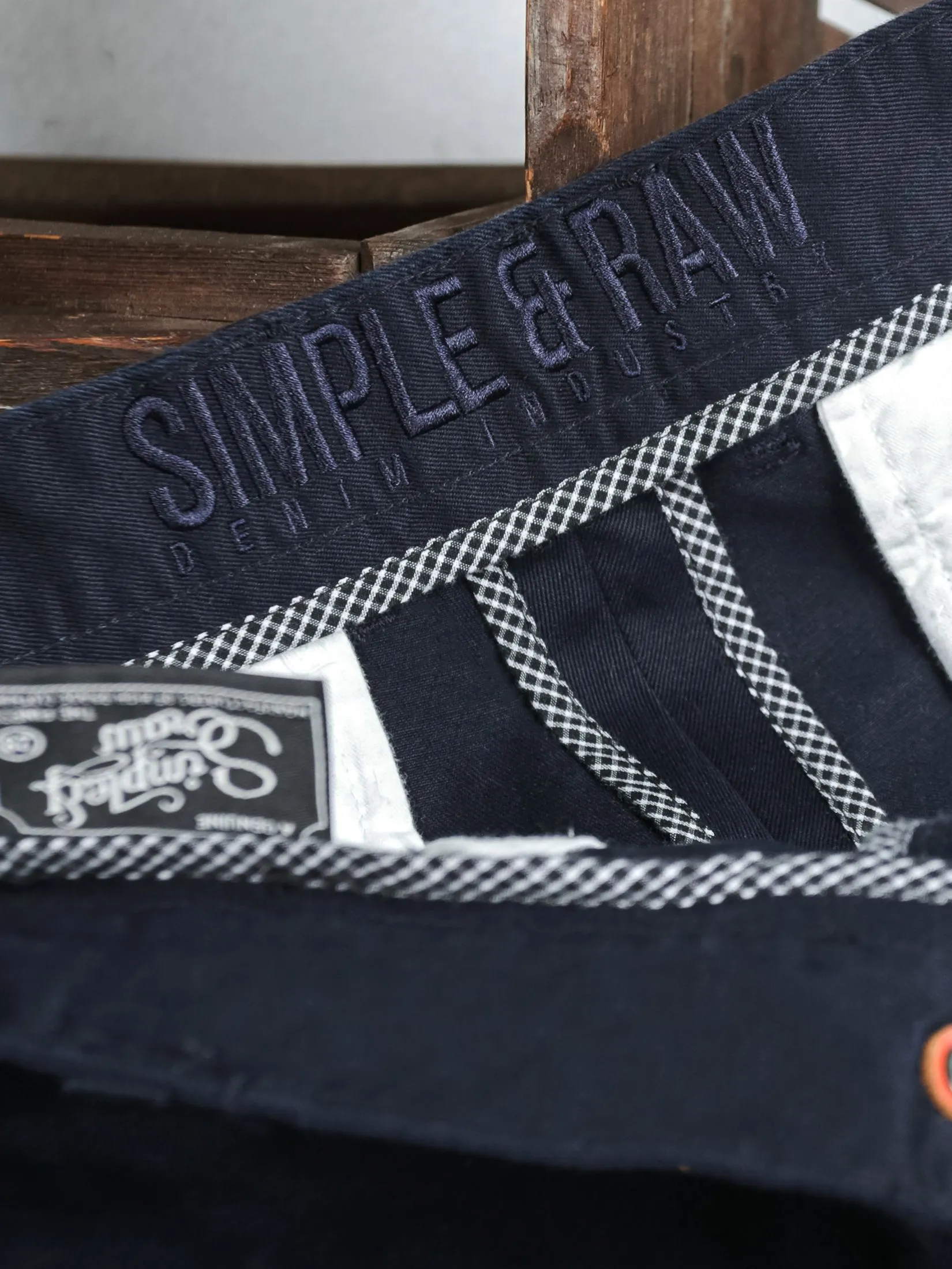 SIMPLE&RAW Timber Chino Pants Sk814 Navy Blue