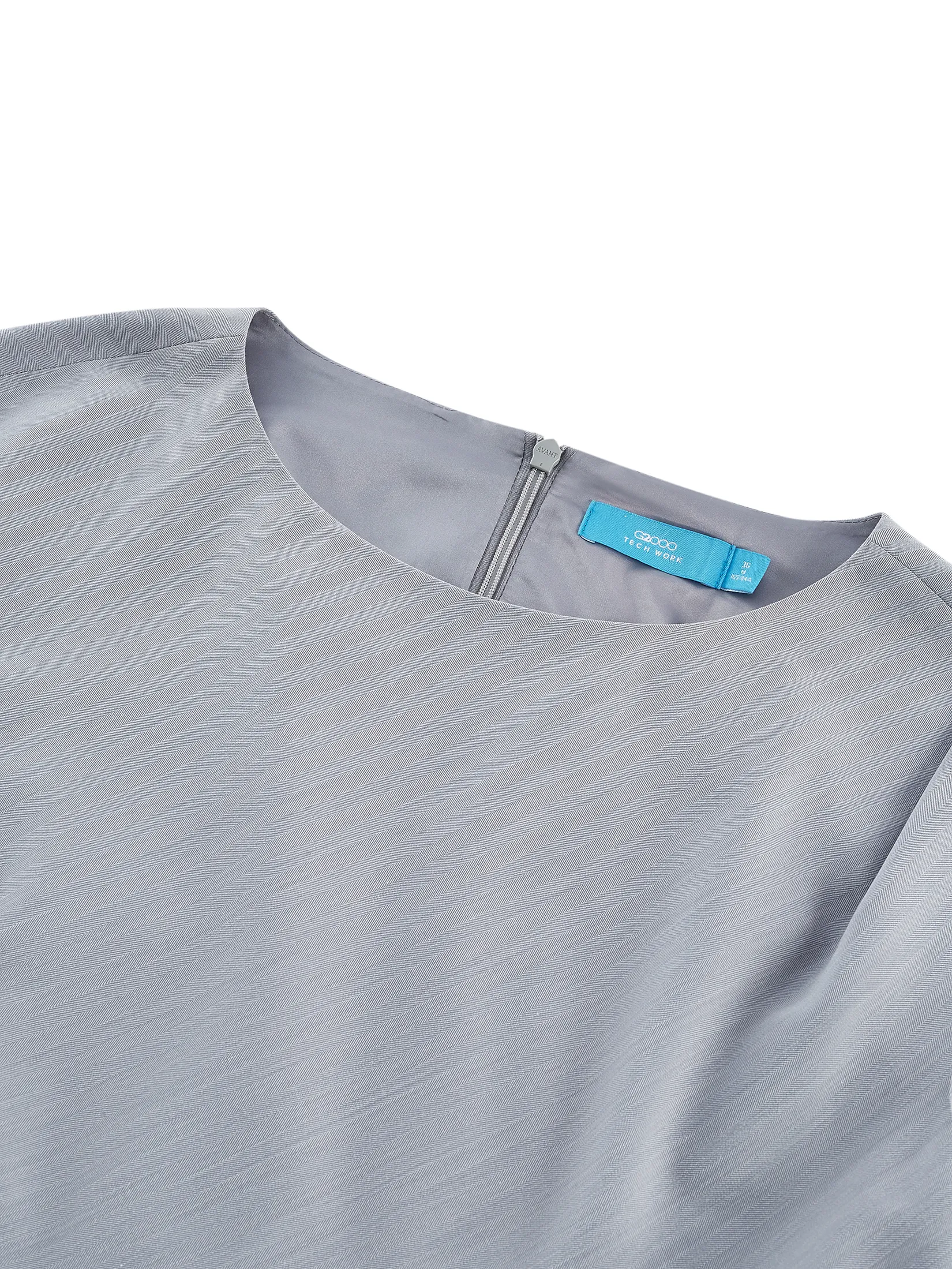 G2000 Women Clothing Anti Uv Asymmetrical Hem Dress  A-Shape - Grey