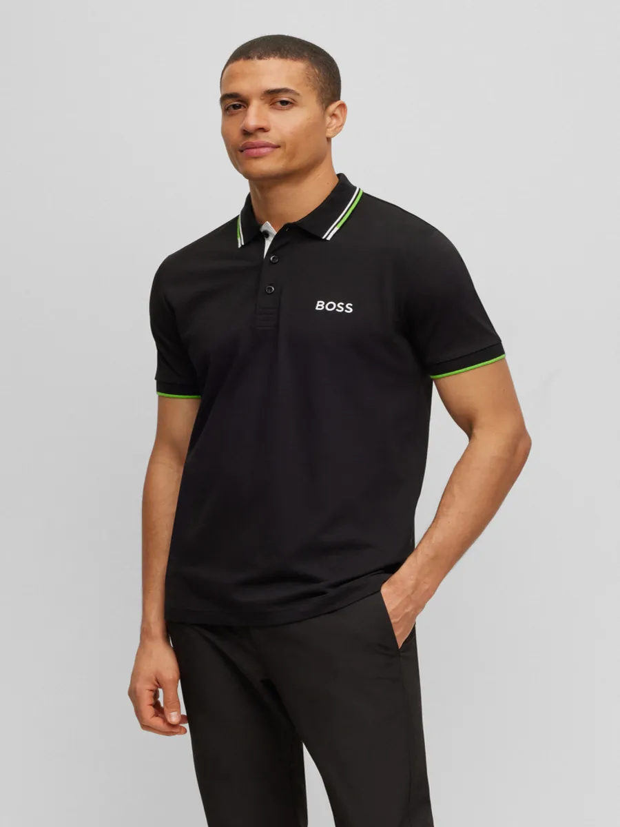 BOSS Men s Polos Regular Fit Black