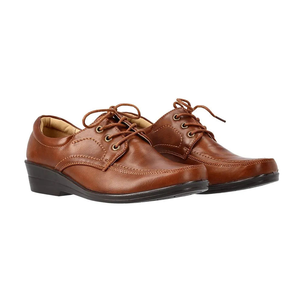 D'ARTE BROWN LEATHER SHOES D65-21767