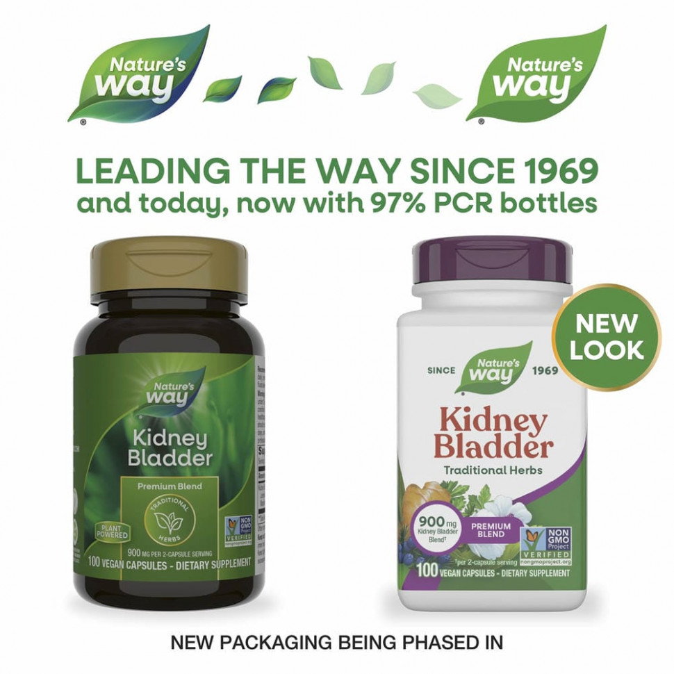 Nature's Way, добавка для почек и мочевого пузыря, 465 мг, 100 вегетарианских капсул