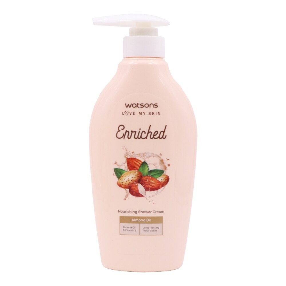 Watsons Enriched Almond Oil Nourishing Shower Cream 400ml - Orange