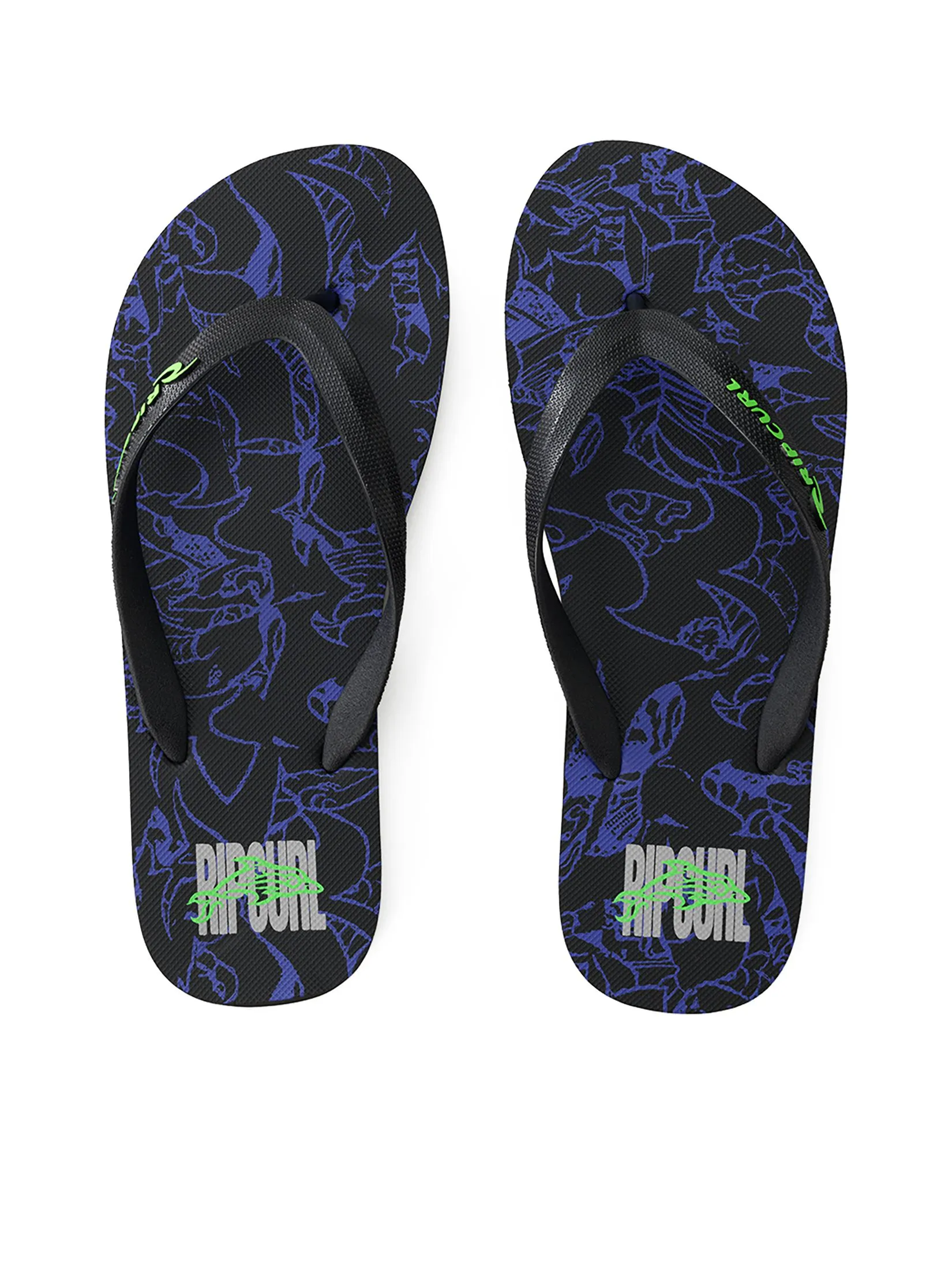 RIP CURL Men Sandals Core Energy Bloom Open Toe Black/Blue