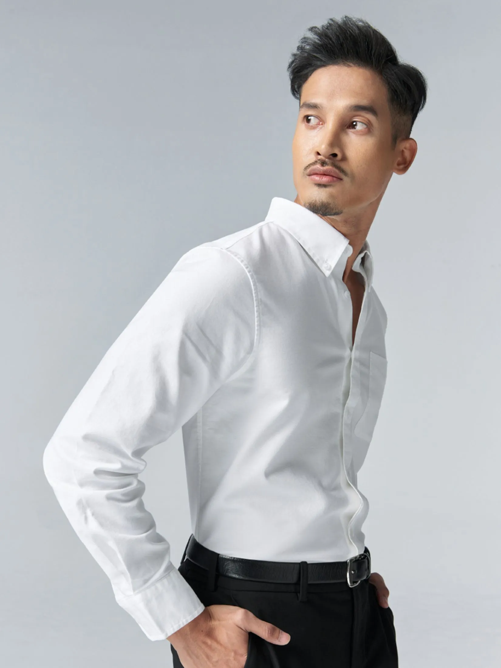 GQ Men Shirt Long Sleeves Perfect Oxford