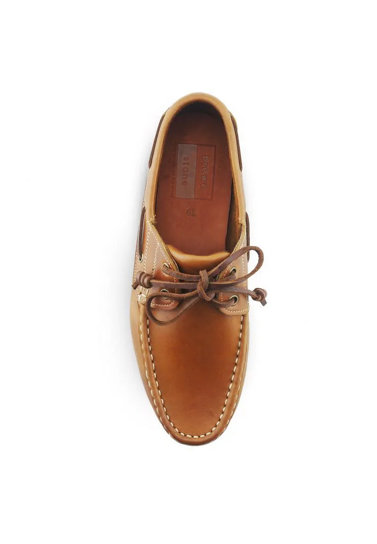 BROWN STONE Brown Stone The Punter's Boat Shoes Oil Toffee Tan