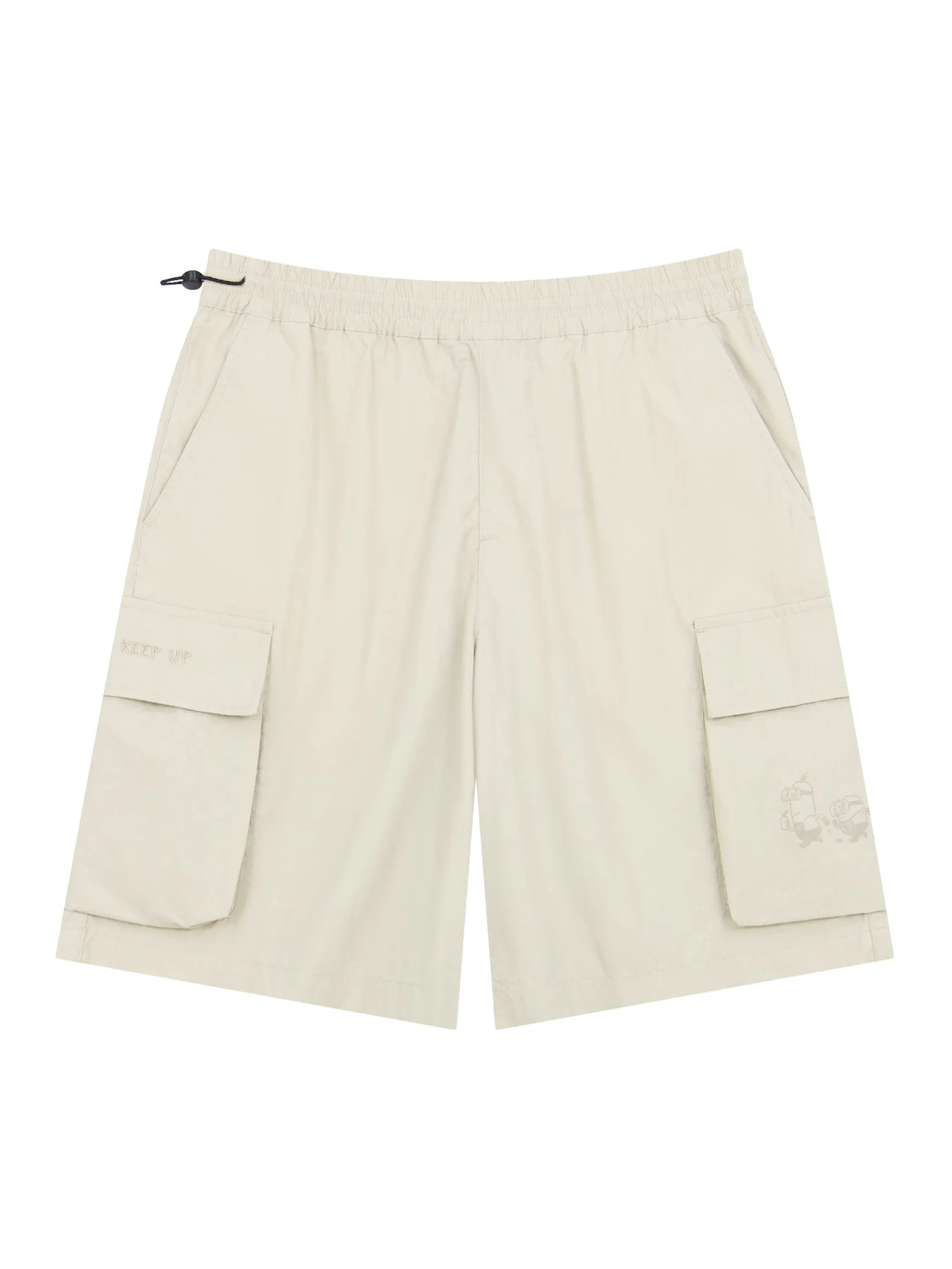GIORDANO Men's Relax Cargo Shorts (Minions) Creamware khaki