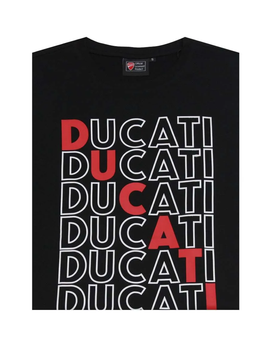 DUCATI Black T-shirt Loose Fit for men DCT52 063