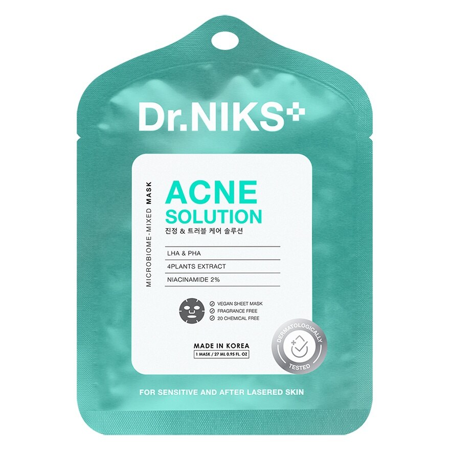 Dr.NIKS Microbiome-Mixed Mask Acne Solution 1'S - Green