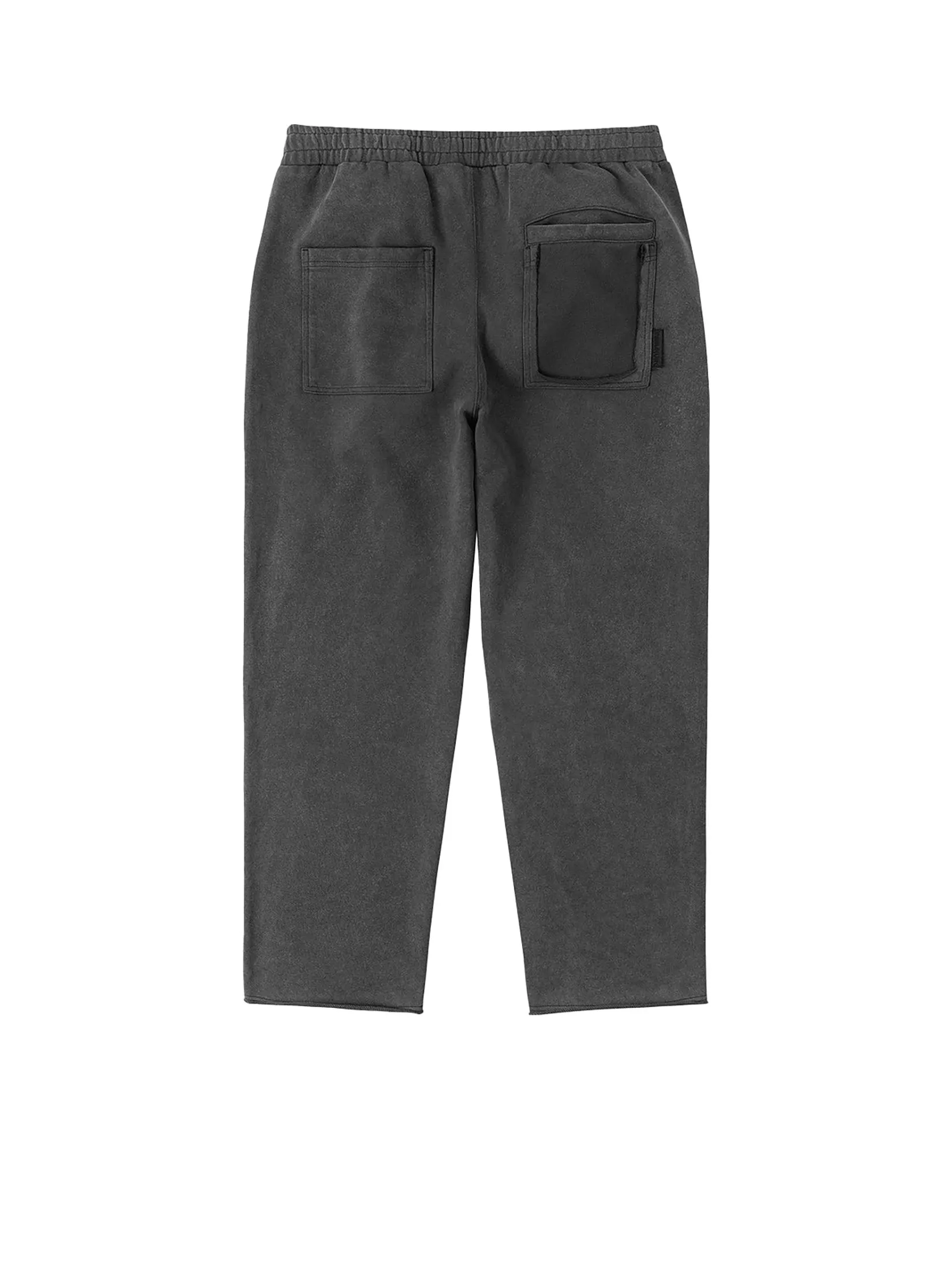 EVISU Men Sweatpants EVISUKURO E Embroidery Distressed Loose Fit Black