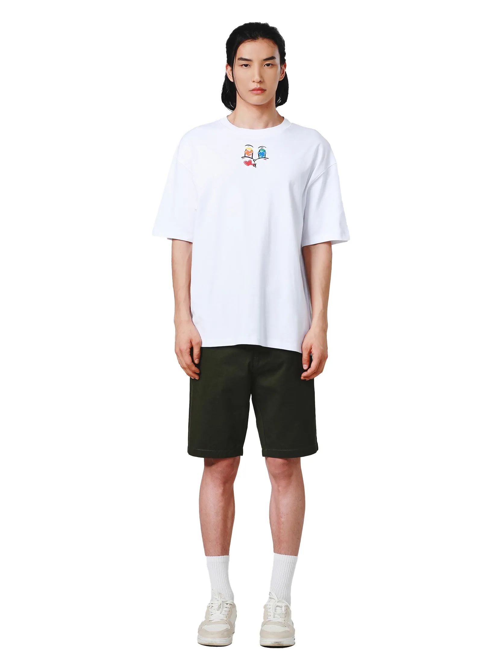 JOHN HENRY Men's T-Shirts (Oversize Fit) PRIDE MONTH White