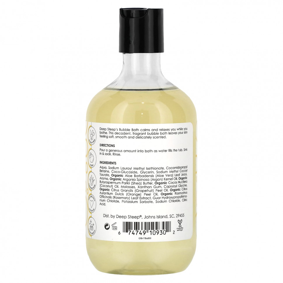 Deep Steep, Жемчужная ванна, грейпфрут и бергамот, 503 мл (17 жидк. Унций)