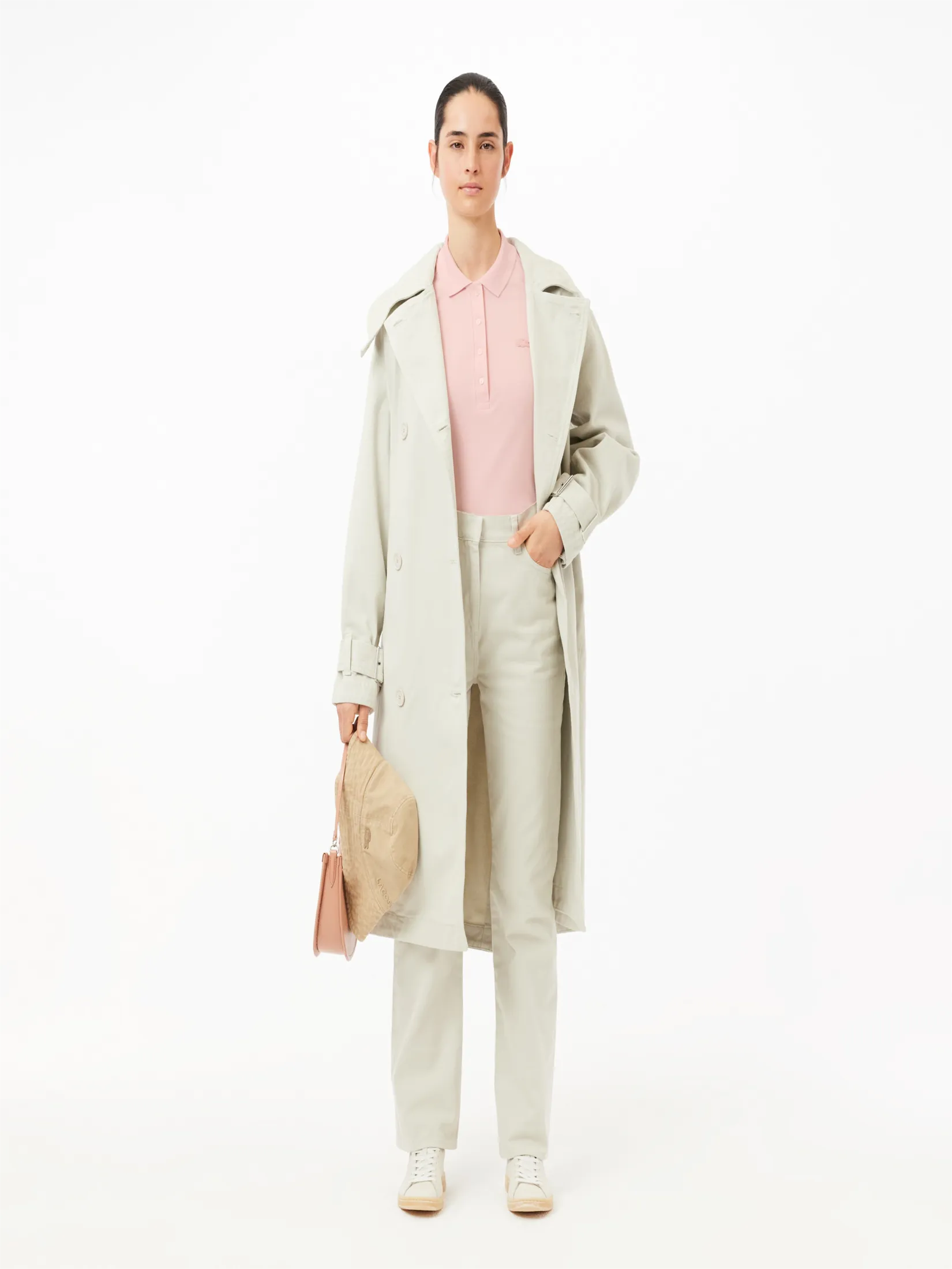 LACOSTE L.12.D Slim Fit Stretch Mini Piqu  Polo Shirt Pink