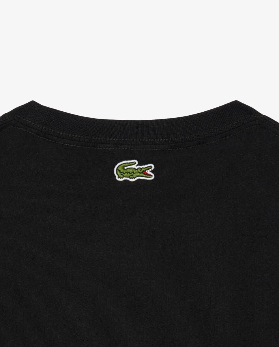 LACOSTE Regular Fit Printed Jersey T-Shirt Black