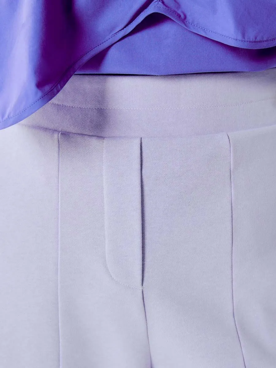 SHAKA Woman Pants Elasticated Waistband Tapered Purple