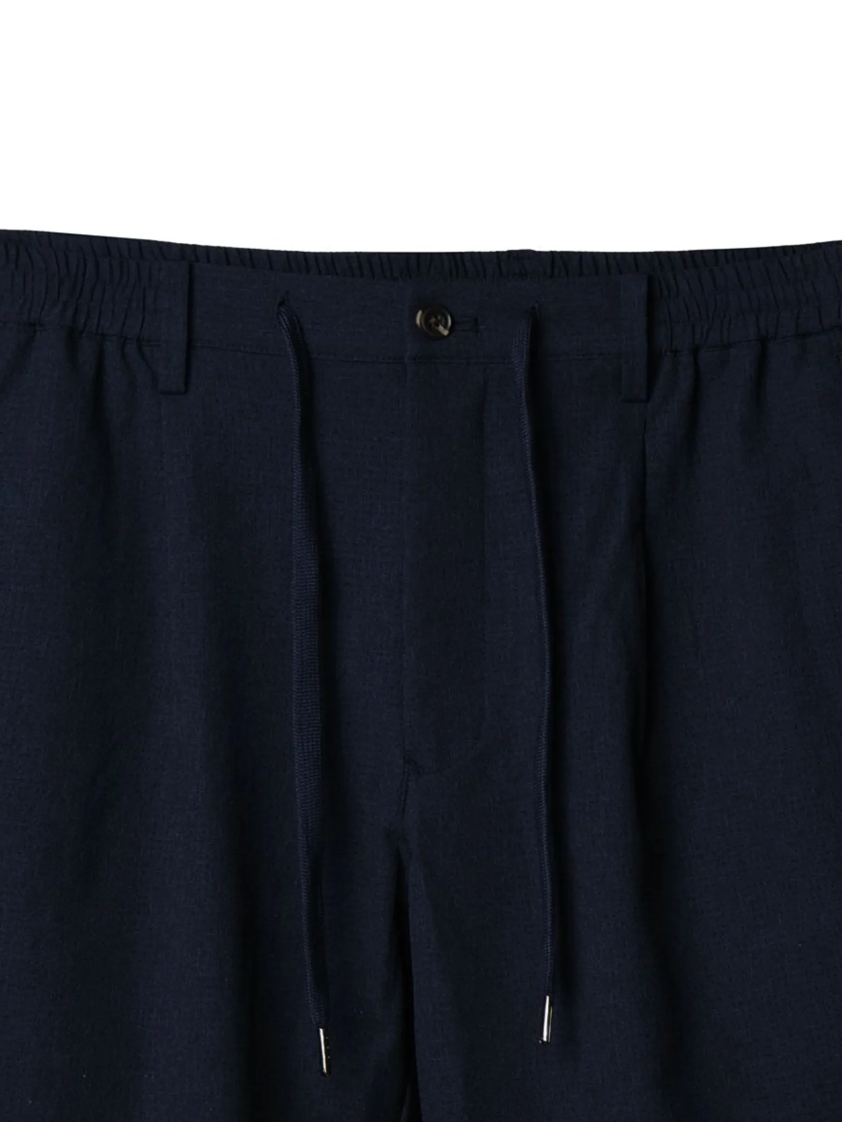 TAKEO KIKUCHI MEN NAVY MELANGE DOTAIR WIDE HEM EASY PANTS