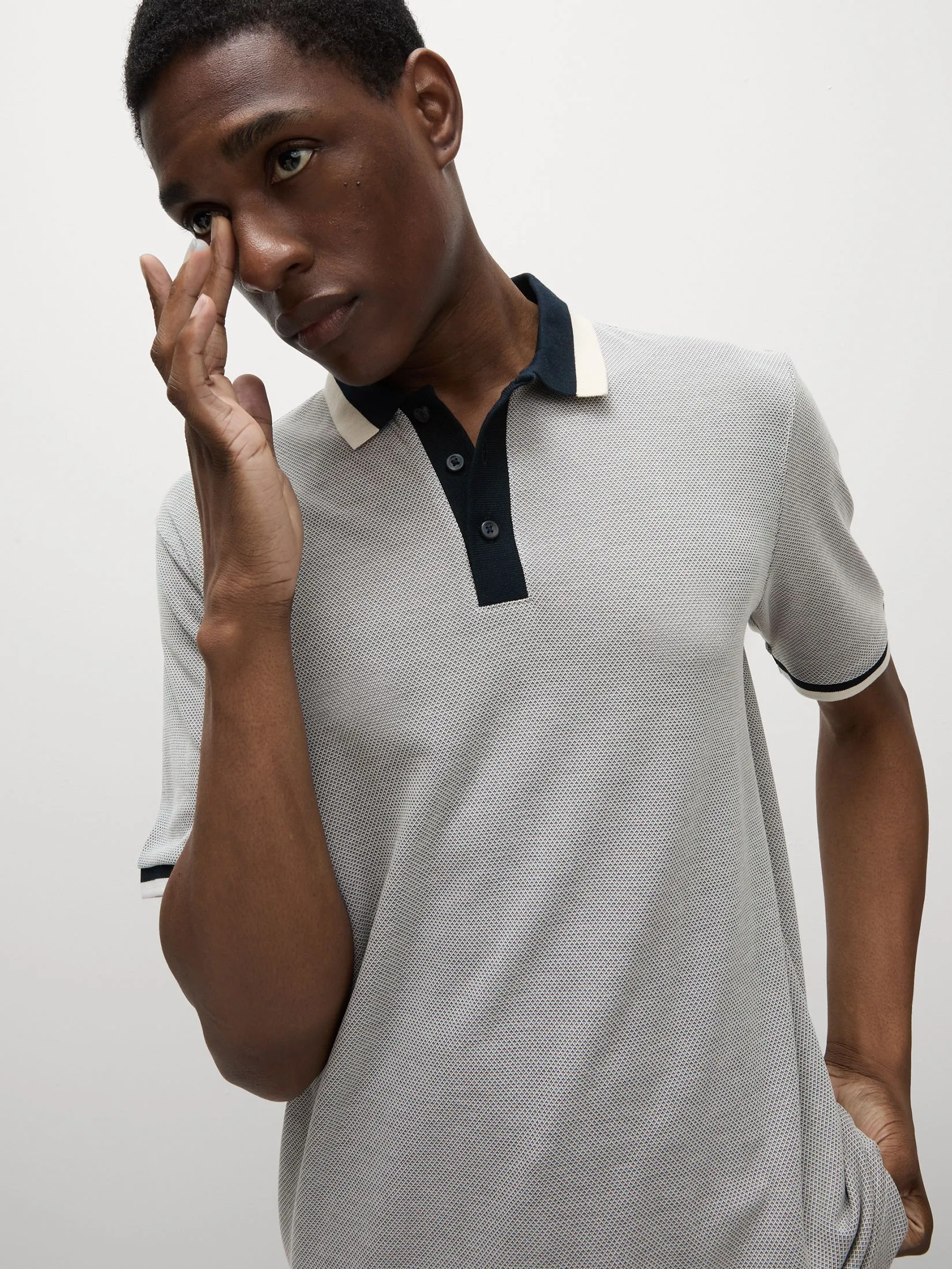 MARKS & SPENCER Men Polo Shirt Modal Rich
