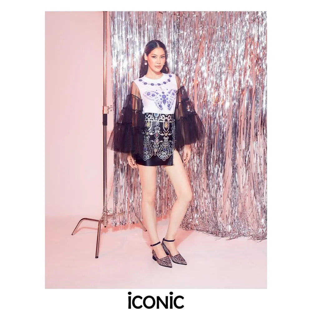 ICONIC Black NOIR DEVINE SKIRT Model ฺBLACKDEVINE5920