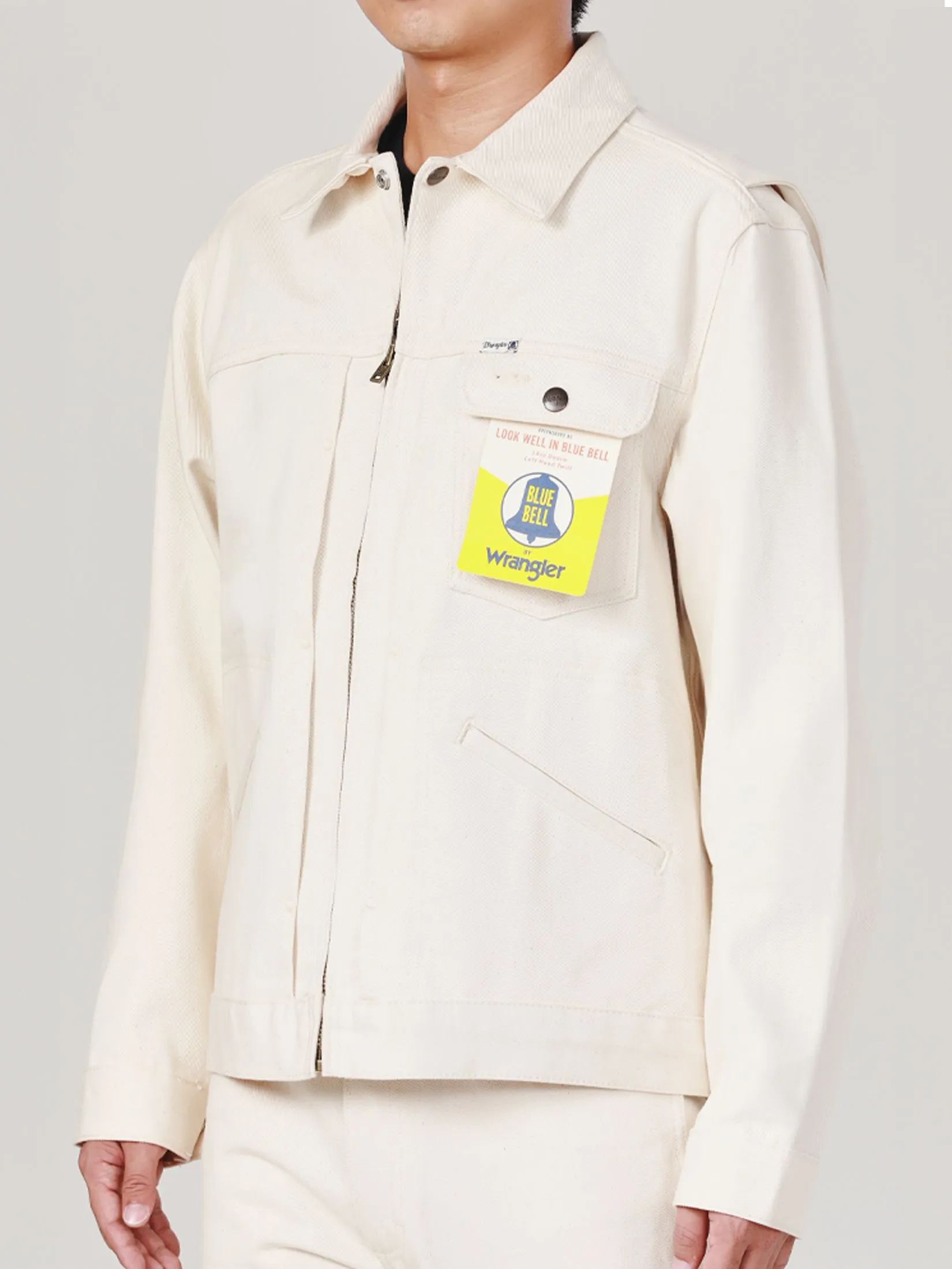 WRANGLER Men's Jacket Blue Bell Collection Regular Fit Off-White