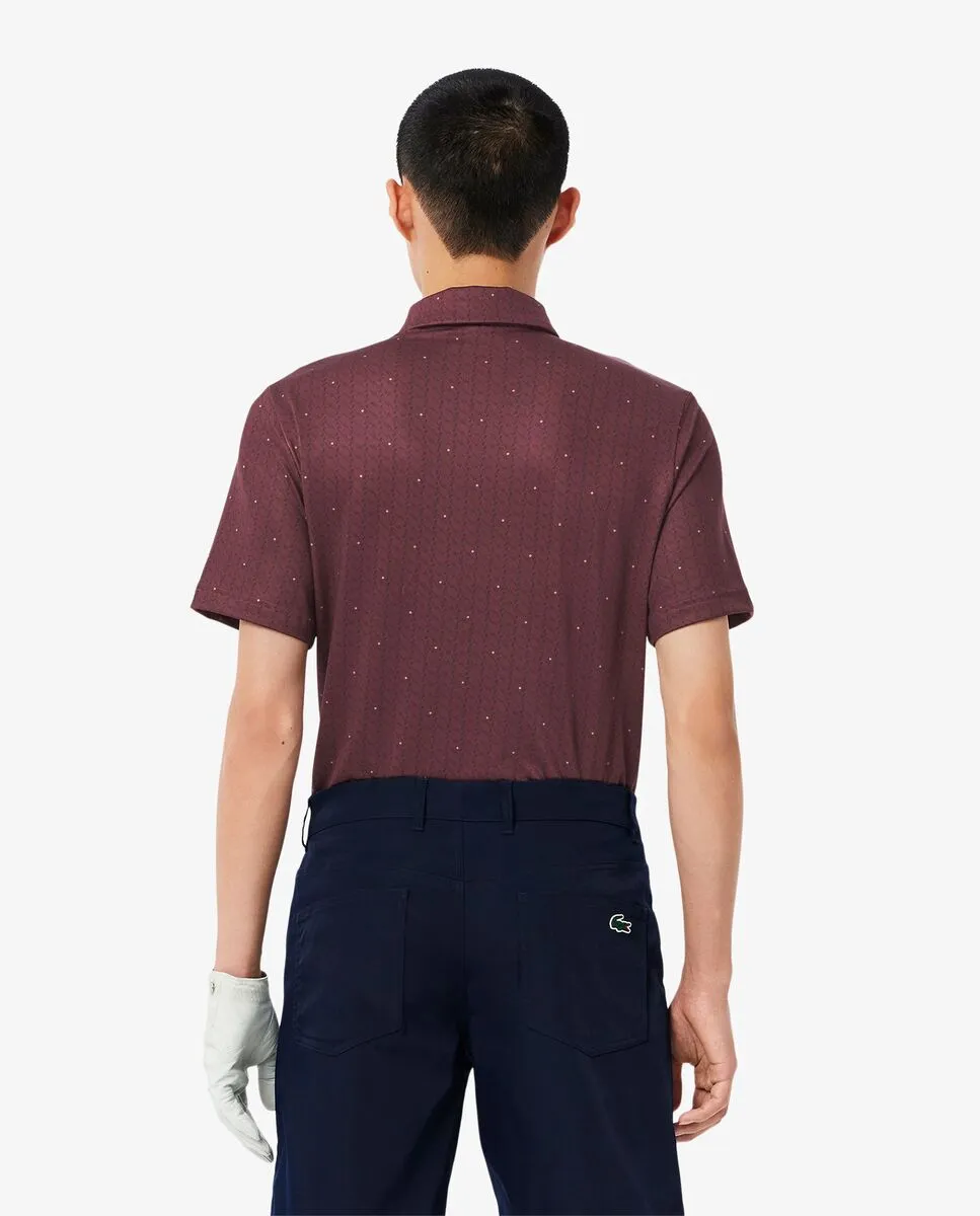 LACOSTE Regular Fit UV Protect Golf Polo Shirt Red