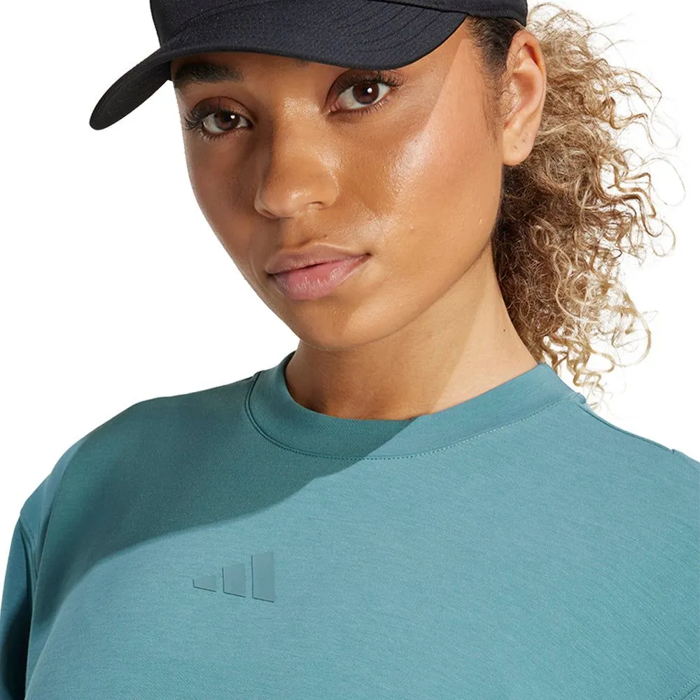 ADIDAS Women Training Sweatshirt Designed-for-Training Warm-Up Green - AD001AP902ELTH